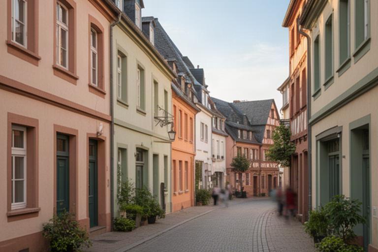 Ruhige Straße mit historischen Häusern in Trier nahe dem Büro von Tillmann & Thiele Code GmbH